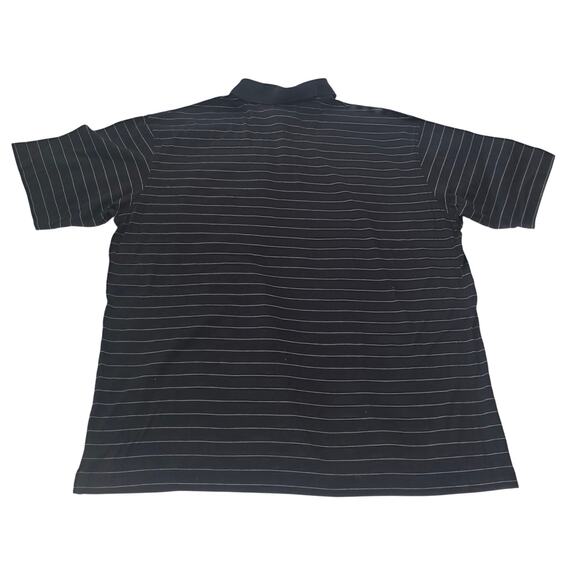 Faconnable Polo Shirt Mens XL Black White Stripe 100% Cotton French Riviera - Picture 3 of 10